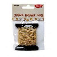 AD044 Snur deco uni - auriu - 4.5 m - Daco