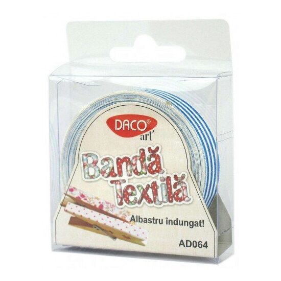AD064 - Banda textila adeziva Albastru indungat - Daco