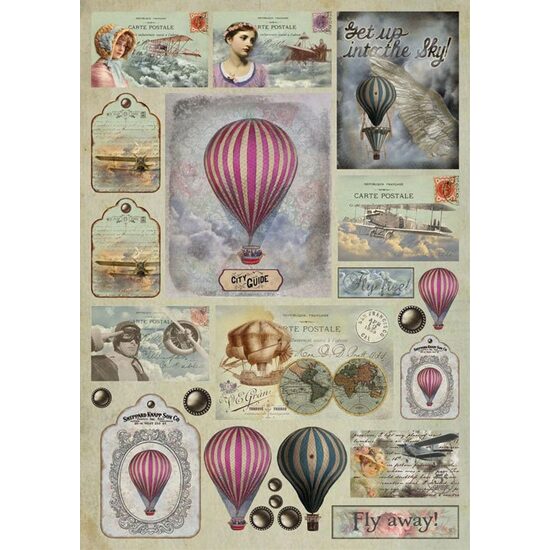 DFG400 - Hartie decoupage 80 gr, 50 x 70 - Balloons-DISC
