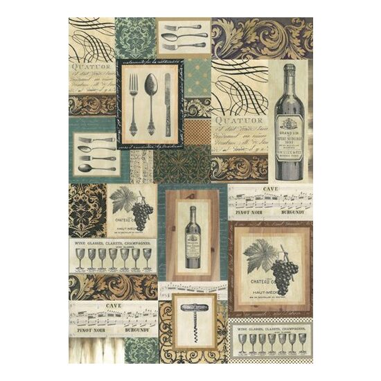 DFG368 - Hartie decoupage 80 gr, 50 x 70 - Wine-DISC