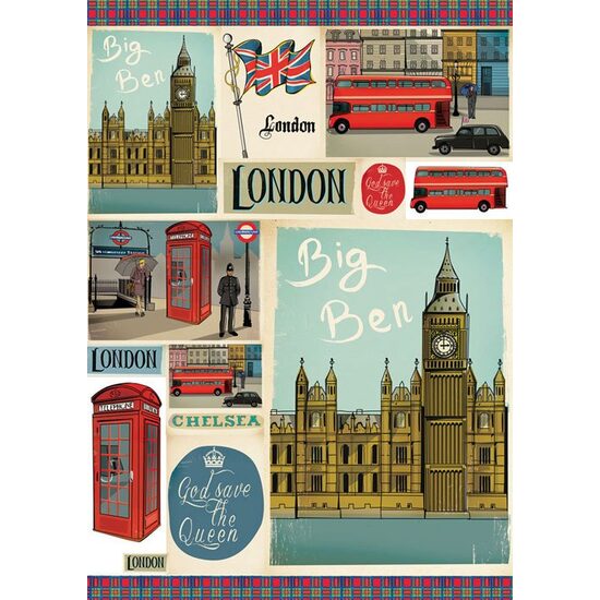 DFG404 - Hartie decoupage 80 gr, 50 x 70 - London