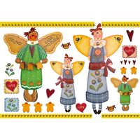 DFS091Hartie de orez Stamperia 48x33 cm - Country Ginger Angel