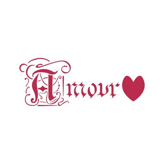 KSB140 - sablon 38x15 cm - Amour- STAMP