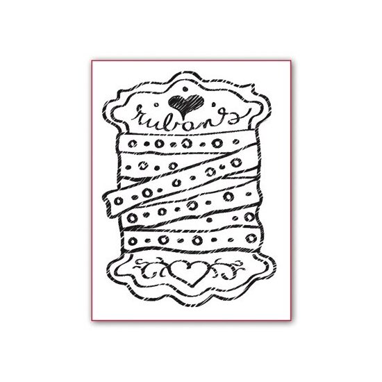 Stampila silicon - Stamperia -WTK022 Rubans-5x7cm