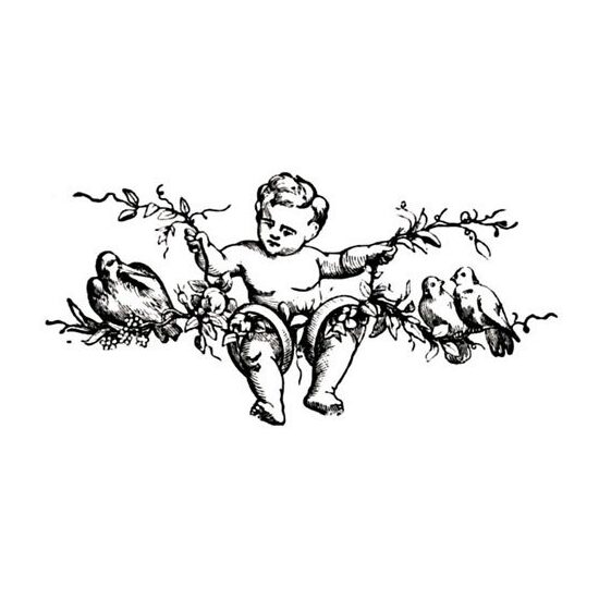 Stampila silicon - Stamperia -WTK054 Angel on branch-5x7cm