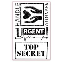 Stampile silicon - Stamperia -WTK040 Top secret-7x11cm