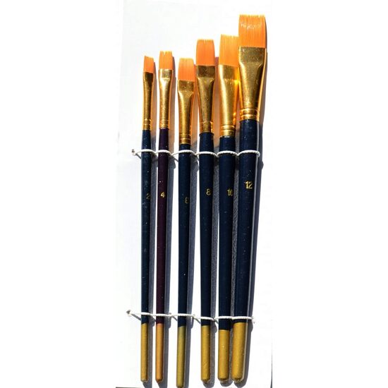 Set 6 pensule sintetice late - Pentart