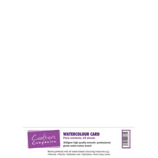 WTRCLR-CARD Set 15 coli hartie pentru acuarela 300gr/mp A4 - Crafters Companion