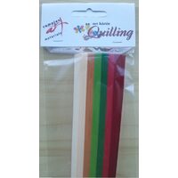 Hartie quilling 30 cm -1 cm- 300 fasii 6 culori CHRISTMAS