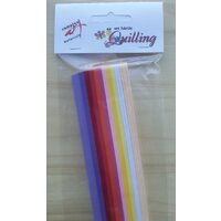 Hartie quilling 30 cm -1 cm- 300 fasii 10 culori VARA