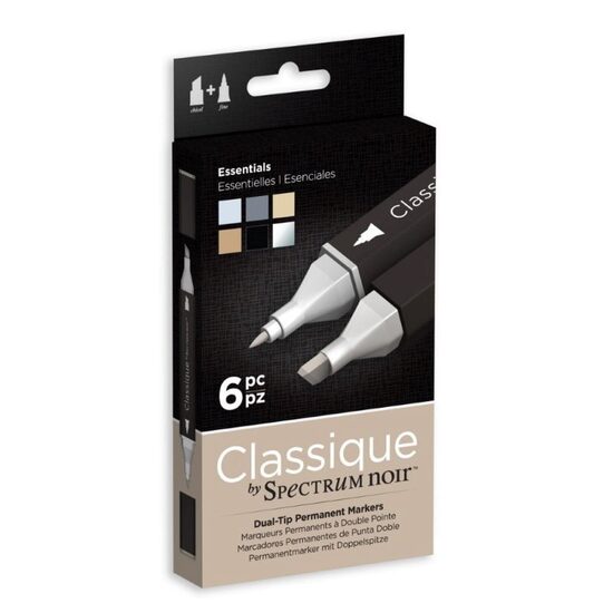 SPECN-CS6-ESS - Set 6 markere ESSENTIALS Classique Spectrum Noir - Crafters Companion