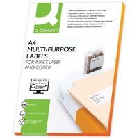 Autocolant A4 alb - Q-connect - LIBR.