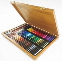 Set bambus, pastel cretat Conte Carres - 84 buc.