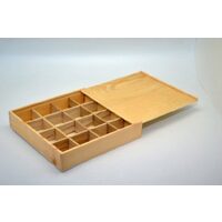 355106 - Cutie compartimentata pt bijuterii, din lemn - 20x20x4cm ANT-CH