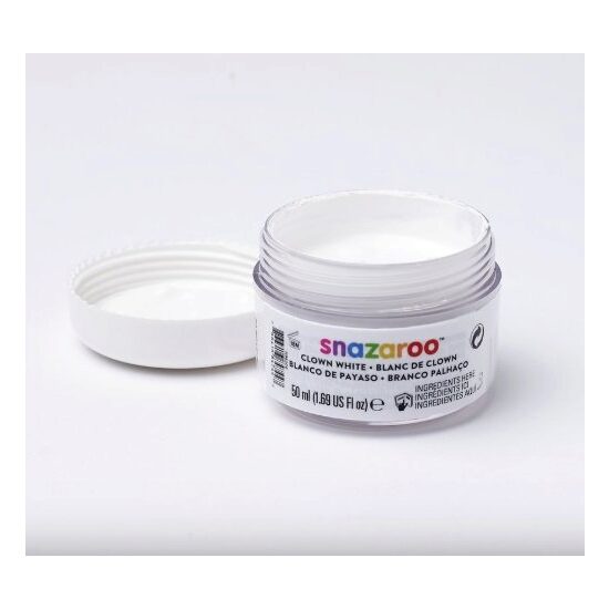 Clown White - culoare alba pasta Face - Body Painting - 50 ml - Snazaroo