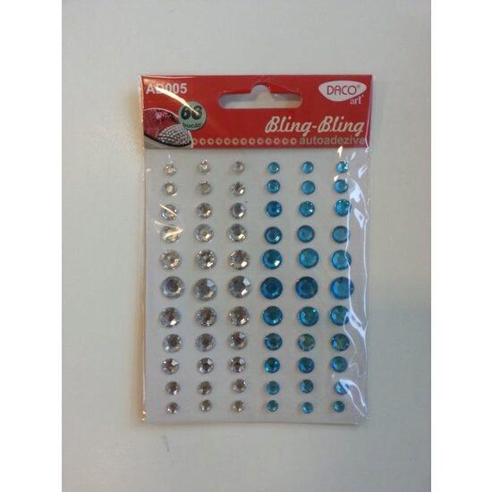 AD005A - Accesorii Bling autoadezive 66buc/set-transparente/albastre