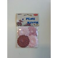 AD071-Flori de hartie 32buc/set - tonuri de roz