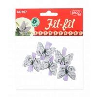 AD107-Clema cu fluturas 5buc/set-lemn