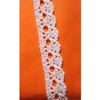 372024 - Dantela alba bumbac - 1.2cm x 18.29m - ANT-CH