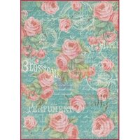 DFSA4048 - Hartie de orez Stamperia A4 cm - Versailes rose Blossom