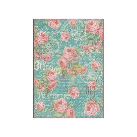 DFSA4048 - Hartie de orez Stamperia A4 cm - Versailes rose Blossom