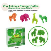 35005 - Set 4 cuttere cu expulzor - Zoo - Makins