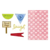 D - 658537 - Cutter si placa embosare Sizzix - Happy Hearts