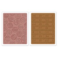 33 - 658575 - Set 2 placi embosare - Bottle Caps & Rulers- Sizzix