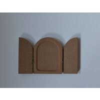 KF282 - Triptic MDF cu bolta si rama - 19x12 cm - STAMP.