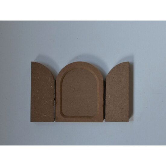 KF282 - Triptic MDF cu bolta si rama - 19x12 cm - STAMP.
