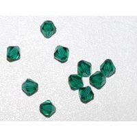 50730 - Set 10 margele de sticla 4mm - EMERALD