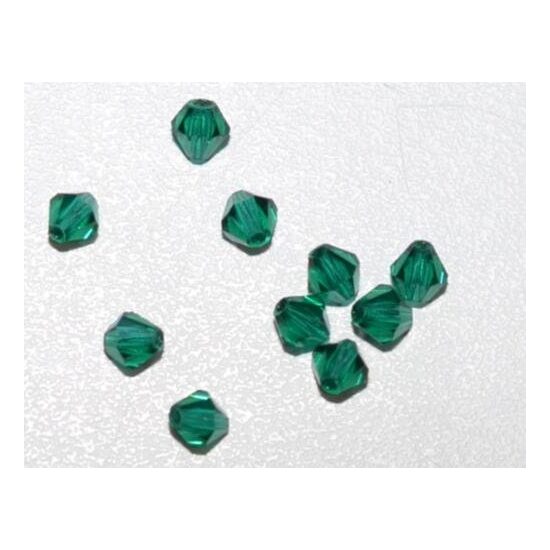 50730 - Set 10 margele de sticla 4mm - EMERALD