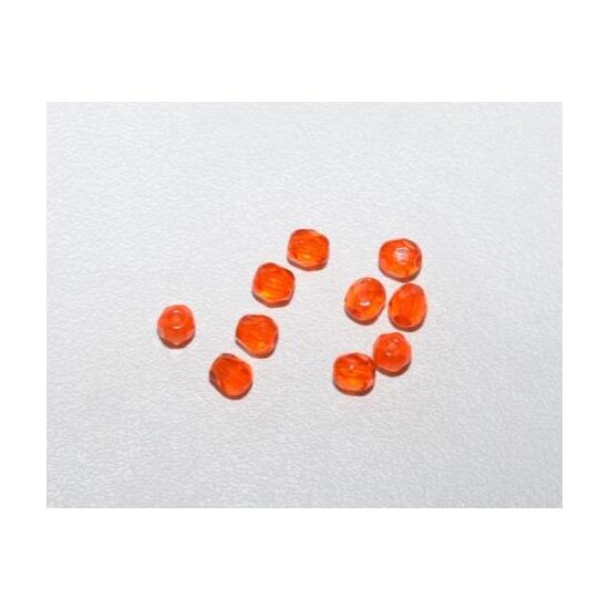 90030 - Set 10 margele de sticla 4mm - ORANGE
