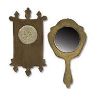 15 - 658724 - Sizzix Movers & Shapers Magnetic - Set 2 piese -Mini Mirror & Wall Clock - by Tim Holtz