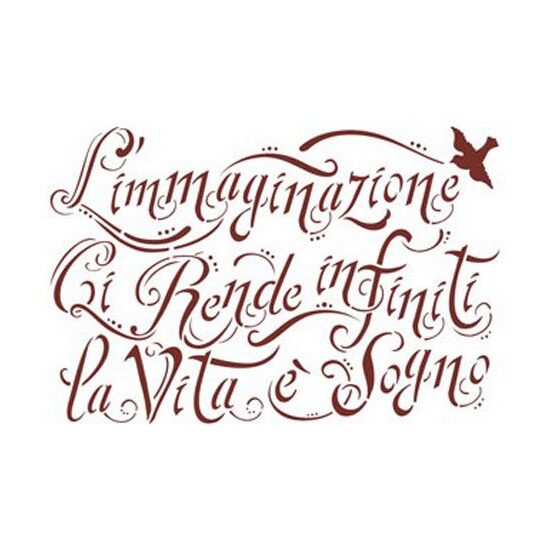 FLTR014M - Fetru transferabil, maro, Poem - 14.4x20.3 - STAMP.