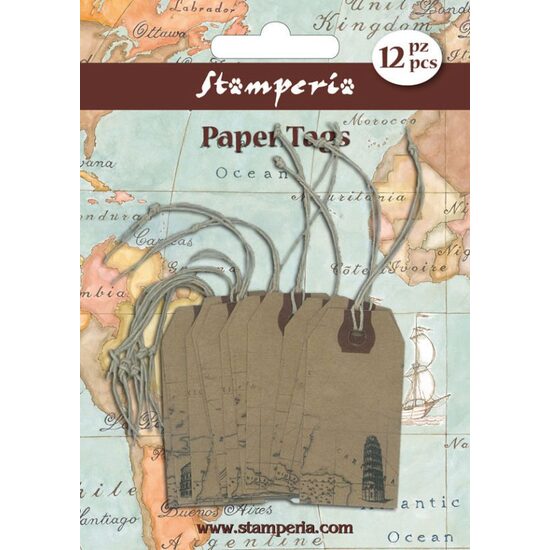 SBA59 - Set 12 taguri cu sfoara - Stamp.