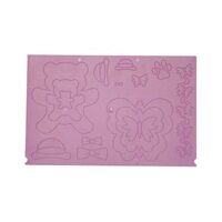 CC-EMB-TED Placa embosare - Teddy Surprise and Butterflies - Crafters - EMBRD-CELE-TED