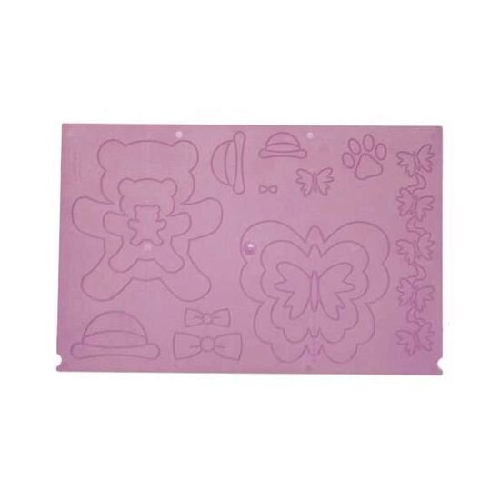 CC-EMB-TED Placa embosare - Teddy Surprise and Butterflies - Crafters - EMBRD-CELE-TED