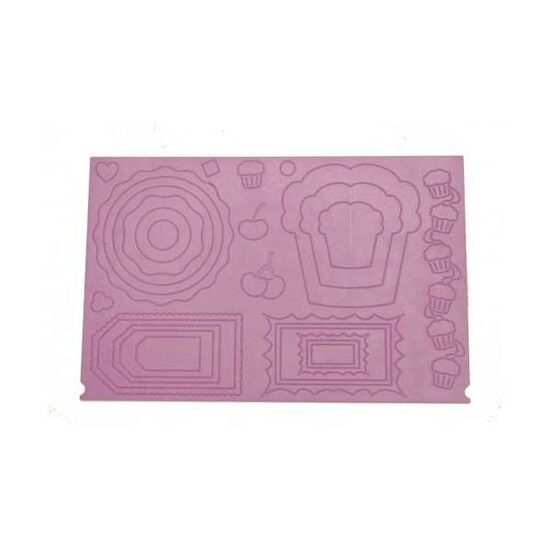 EMBRD-CELE-CAKE Placa embosare - Springtime Sweets and Cupcake Treats - Crafters Companion