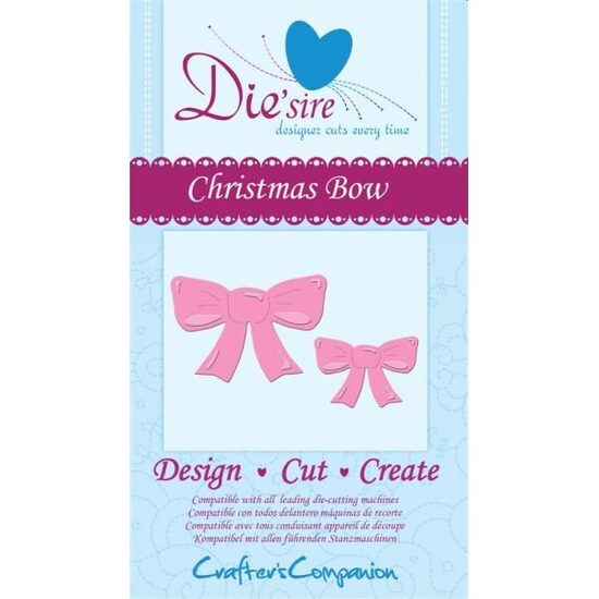 DS-BOW Set 2 cuttere Christmas Bow - Crafters Companion