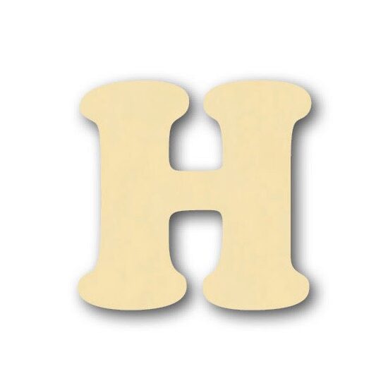 GKLSH - litera H - lemn 10 cm h. STAMP.