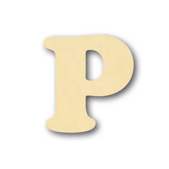 GKLSP - litera P - lemn 10 cm h. STAMP.