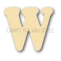 GKLSW - litera W - lemn 10 cm h. STAMP.