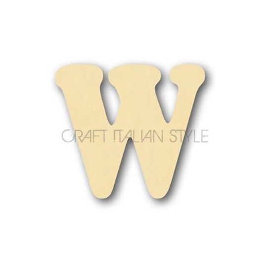 GKLSW - litera W - lemn 10 cm h. STAMP.