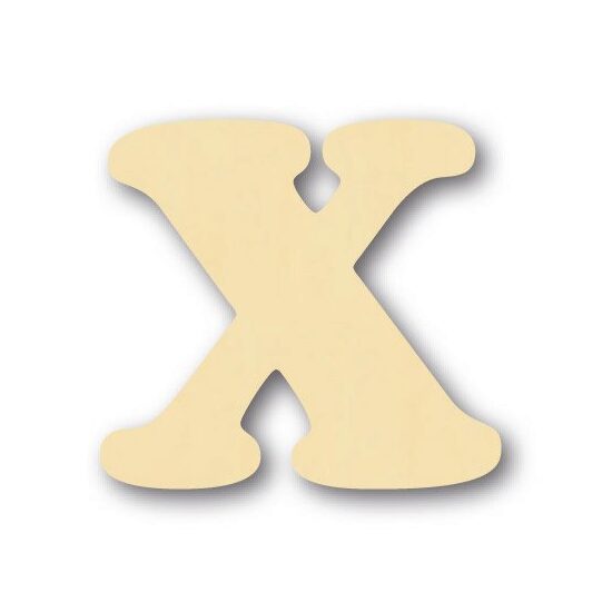 GKLSX - litera X - lemn 10 cm h. STAMP.