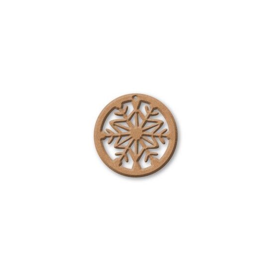 KF296 - Silueta MDF STAMP. glob cu fulg 10 cm.