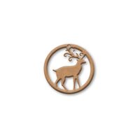 KF295 - Silueta MDF STAMP. glob cu ren 10 cm.