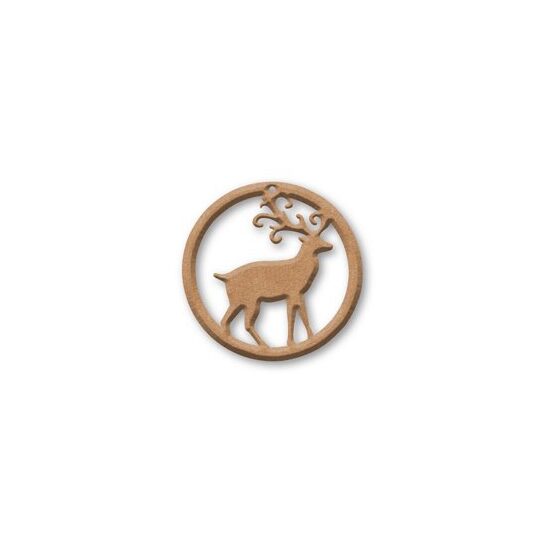 KF295 - Silueta MDF STAMP. glob cu ren 10 cm.