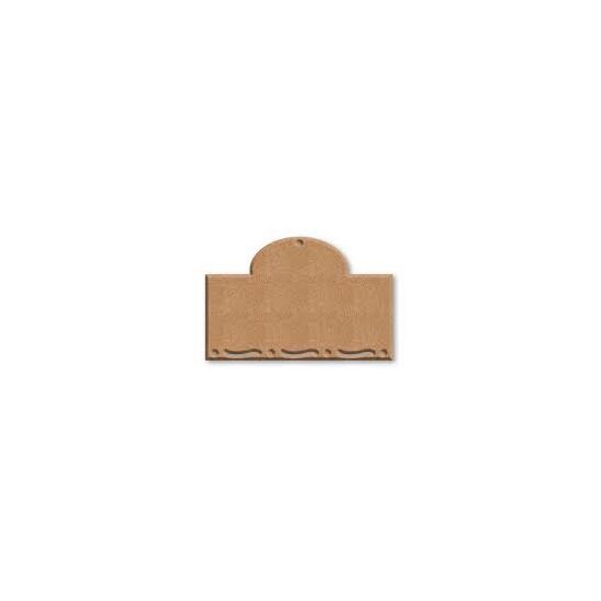 KF351 - Silueta MDF STAMP. tag cu margini rotunjite