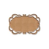 KF365 - Silueta MDF STAMP. tag cu margini decorative